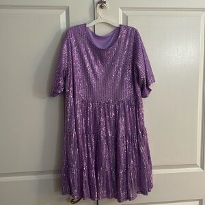 Short Lavendar sequin dress